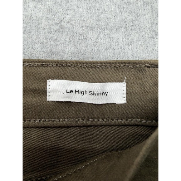 FRAME Jeans Womens 27 Olive‎ Le High Skinny Military Coated High Rise Denim - Picture 4 of 15